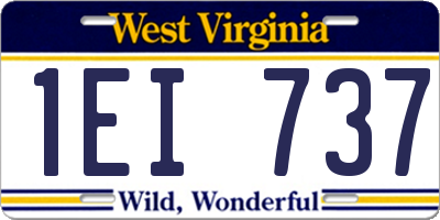 WV license plate 1EI737