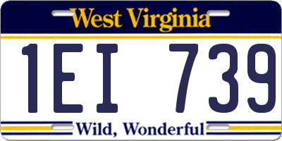 WV license plate 1EI739