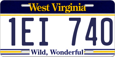 WV license plate 1EI740