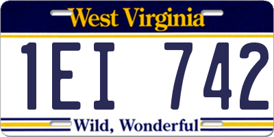WV license plate 1EI742