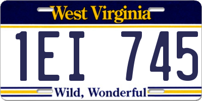 WV license plate 1EI745