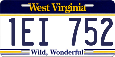 WV license plate 1EI752
