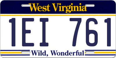 WV license plate 1EI761