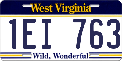 WV license plate 1EI763