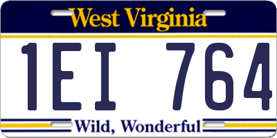 WV license plate 1EI764