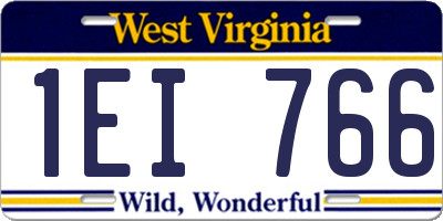 WV license plate 1EI766