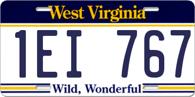 WV license plate 1EI767