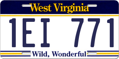 WV license plate 1EI771