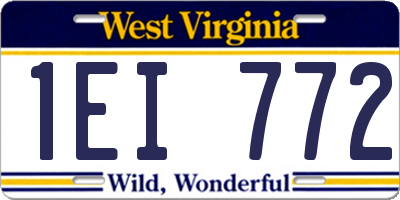 WV license plate 1EI772