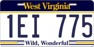 WV license plate 1EI775