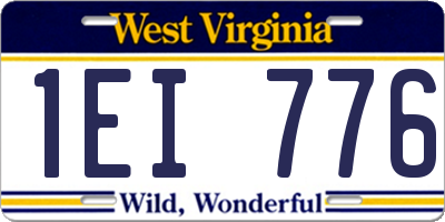 WV license plate 1EI776