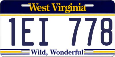 WV license plate 1EI778