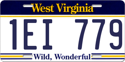 WV license plate 1EI779