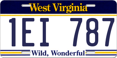 WV license plate 1EI787
