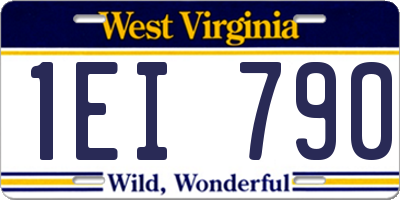 WV license plate 1EI790
