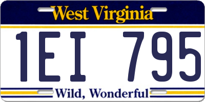 WV license plate 1EI795