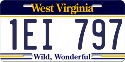 WV license plate 1EI797