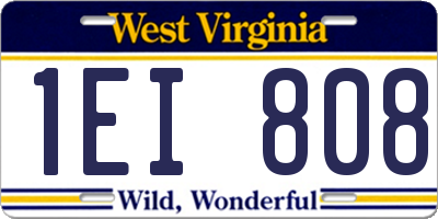 WV license plate 1EI808