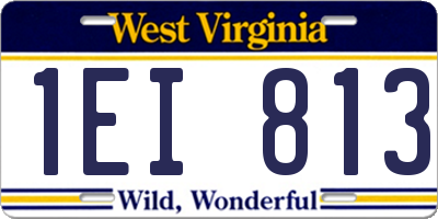 WV license plate 1EI813