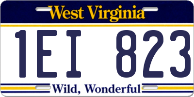 WV license plate 1EI823
