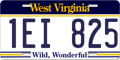 WV license plate 1EI825