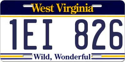 WV license plate 1EI826