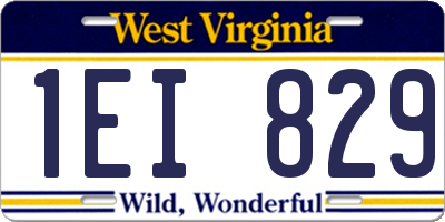 WV license plate 1EI829
