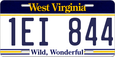 WV license plate 1EI844