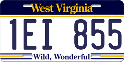 WV license plate 1EI855
