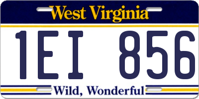 WV license plate 1EI856