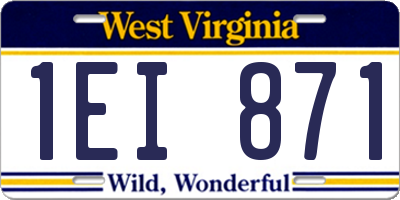 WV license plate 1EI871