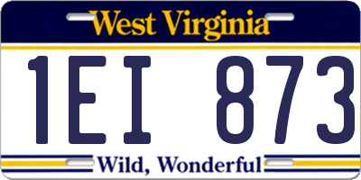 WV license plate 1EI873