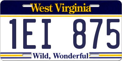 WV license plate 1EI875