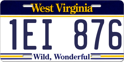 WV license plate 1EI876