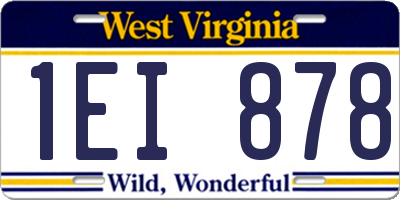 WV license plate 1EI878