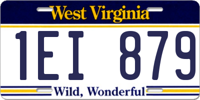 WV license plate 1EI879
