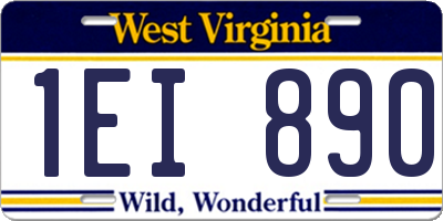 WV license plate 1EI890