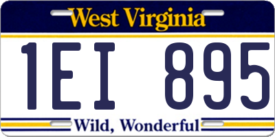 WV license plate 1EI895