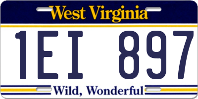 WV license plate 1EI897