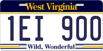 WV license plate 1EI900