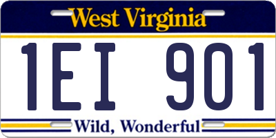 WV license plate 1EI901