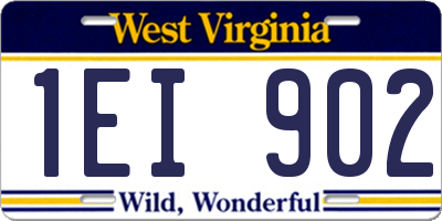WV license plate 1EI902