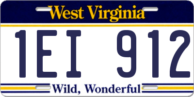 WV license plate 1EI912