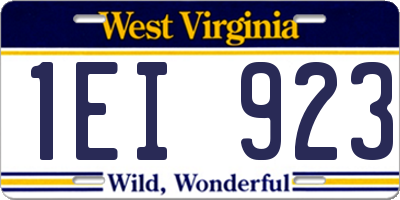 WV license plate 1EI923