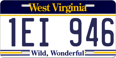 WV license plate 1EI946