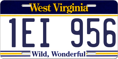 WV license plate 1EI956