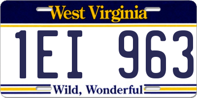 WV license plate 1EI963