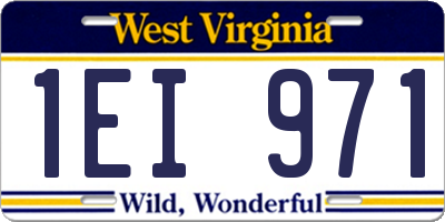 WV license plate 1EI971