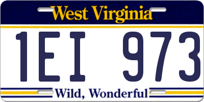 WV license plate 1EI973