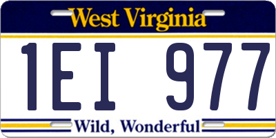 WV license plate 1EI977